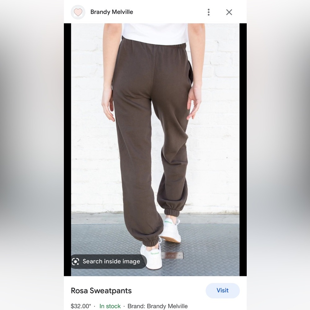 dark brown rosa sweatpants